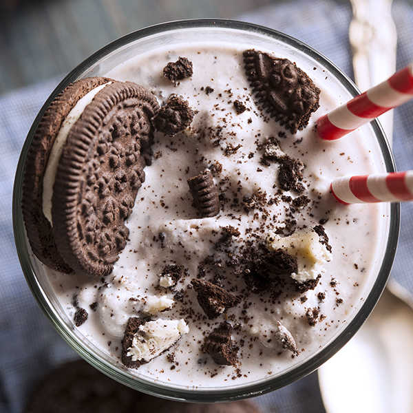 Malteada de galletas y crema