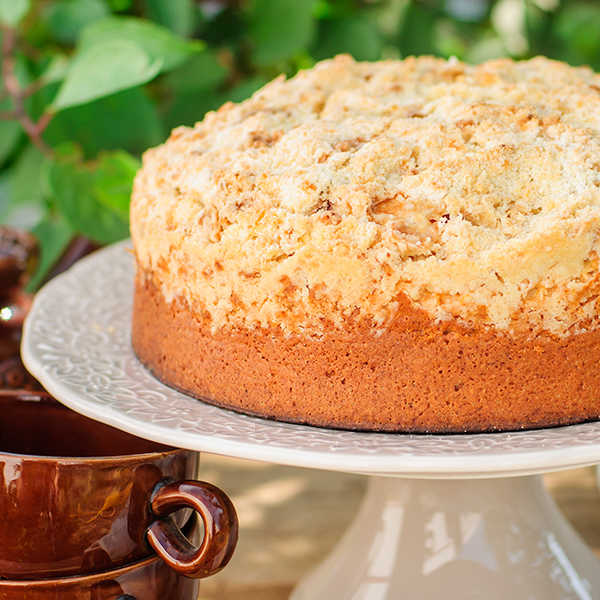 Pastel de café y crema agria